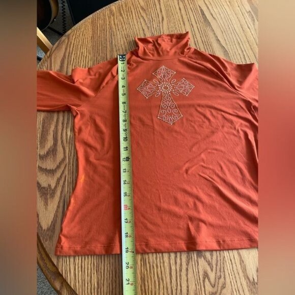 St John Sport By Marie Gray Turtle Neck Long Sleeve Top Size 2 - Picture 7 of 9